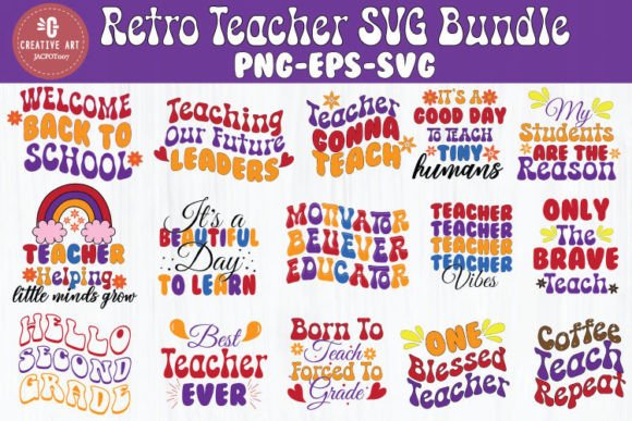 Download Retro Teacher SVG Bundle - Premium Bundle