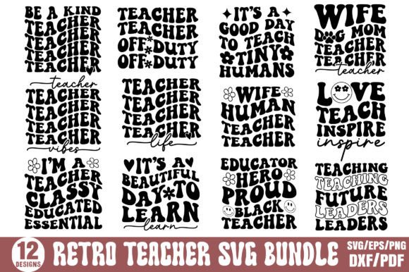 Download Retro Teacher SVG Bundle, Teacher SVG - Premium Bundle