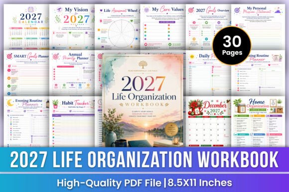 Download 2027 Life Organization Workbook Kdp - Organization Collection