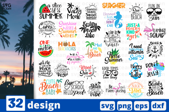 Download 32 SUMMER QUOTES for Cricut - Summer quotes Collection