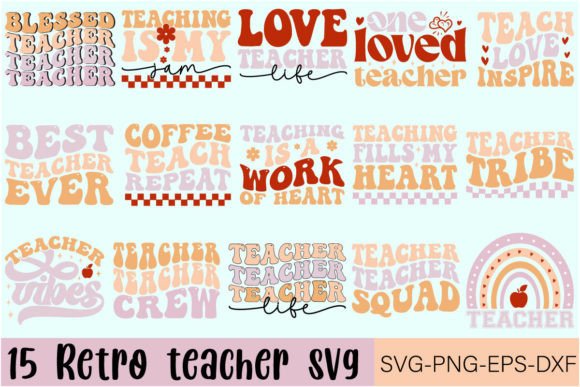 Download 15 Retro Teacher Svg Bundle - Premium Resources