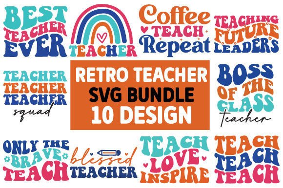 Download Retro Teacher SVG Bundle - Premium Resources