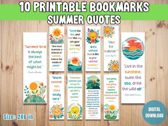 Download Summer Quotes Bookmark Set - Summer quotes Collection