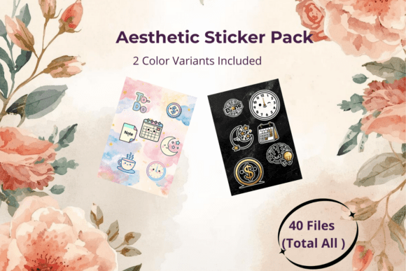 Download Printable Sticker Bundle (40 Files) - Printable sticker bundle Collection